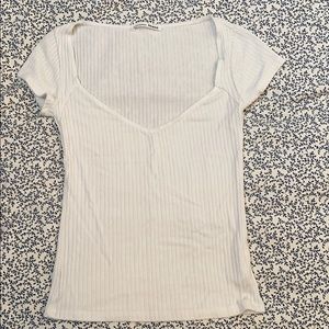 Reformation basic V-neck ribbed tee